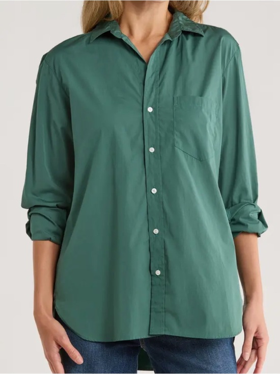 Frank & Eileen Tops - Frank & Eileen Joedy Cotton Button-Up Shirt XS Green